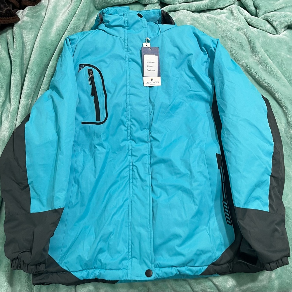 CREATMO US WOMENS WINDBREAKER SNOW JACKET SIZE L